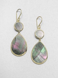 From the Polished Rock Candy® Collection. Iridescent black shell set in radiant 18k gold in a chic dual drop shape. 18k goldBlack shellDrop, about 2.2Hook backImported From the Polished Rock Candy® Collection. Iridescent black shell set in radiant 18k gold in a chic dual drop shape. 18k goldBlack shellDrop, about 2.2Hook backImported