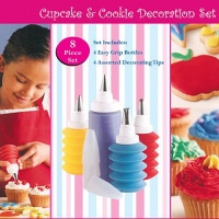 CostMad TM 8 Piece Baking Cupcake Birthday Wedding Party Kids Cake Cookie Cake Decorating Multi Coloured Frosting Icing Desert Gift Set CostMad TM 8 Piece Baking Cupcake Birthday Wedding Party Kids Cake Cookie Cake Decorating Multi Coloured Frosting Icing Desert Gift Set