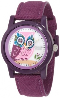Sprout Women's ST/5503MPPR Organic Cotton Straps Diamond Accented Owl Printed Dial Purple Cotton Strap Eco-Friendly Watch Sprout Women's ST/5503MPPR Organic Cotton Straps Diamond Accented Owl Printed Dial Purple Cotton Strap Eco-Friendly Watch