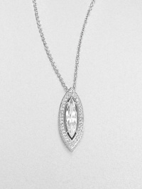 EXCLUSIVELY AT SAKS.COM. A stunning piece with a brilliant, framed oval pendant on a delicate link chain. CrystalsCubic zirconiaRhodium-plated brassLength, about 16 to 18 adjustablePendant size, about 1Lobster clasp closureImported EXCLUSIVELY AT SAKS.COM. A stunning piece with a brilliant, framed oval pendant on a delicate link chain. CrystalsCubic zirconiaRhodium-plated brassLength, about 16 to 18 adjustablePendant size, about 1Lobster clasp closureImported