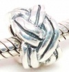 Celtic Knot Style .925 Sterling Silver Bead Charm Pandora Chamilia Biagi & European Bracelets Compatible