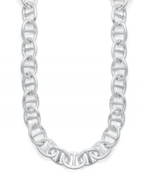 A single layer adds a hint of shine. Giani Bernini's link necklace is crafted in sterling silver. Approximate length: 18 inches. A single layer adds a hint of shine. Giani Bernini's link necklace is crafted in sterling silver. Approximate length: 18 inches.