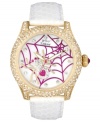 Weave a wonderful web with this watch by Betsey Johnson.