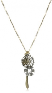 Lucky Brand Two-Tone Feather Charm Necklace Lucky Brand Two-Tone Feather Charm Necklace