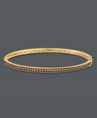 Sumptuous sparkle. Rich, chocolate-colored diamonds (1 ct. t.w.) decorate Le Vian's slim and exquisite bangle. Crafted in 14k gold. Approximate length: 7-1/2 inches. Sumptuous sparkle. Rich, chocolate-colored diamonds (1 ct. t.w.) decorate Le Vian's slim and exquisite bangle. Crafted in 14k gold. Approximate length: 7-1/2 inches.