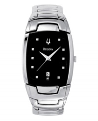 Simple, shining style, perfect for any look, any time. With a stainless steel bracelet and case, sleek black dial with 3-hand movement, and date window. Water resistant to 30 meters. Three-year limited warranty. Simple, shining style, perfect for any look, any time. With a stainless steel bracelet and case, sleek black dial with 3-hand movement, and date window. Water resistant to 30 meters. Three-year limited warranty.