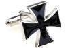 Black Iron Cross Cufflinks Gift Boxed