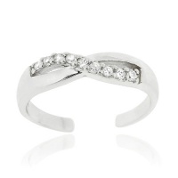Sterling Silver CZ Infinity Toe Ring Sterling Silver CZ Infinity Toe Ring