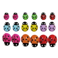 Set Of 9 Pairs Of Ladybug Studs In Assorted Set Of 9 Pairs Of Ladybug Studs In Assorted