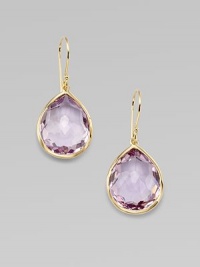 From the Rock Candy Collection. Graceful teardrops of softly hued, richly faceted Brazilian amethyst, set in gleaming 18k gold.Amethyst 18k yellow gold Length, about 1¼ Ear wire Imported From the Rock Candy Collection. Graceful teardrops of softly hued, richly faceted Brazilian amethyst, set in gleaming 18k gold.Amethyst 18k yellow gold Length, about 1¼ Ear wire Imported