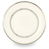 Lenox Solitaire White Platinum Banded Bone China 9 Accent Plate