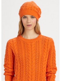 Crafted in a soft blend of cotton and cashmere, a luxurious slouchy hat.About 12 X 74Cotton/cashmereHand washImported Crafted in a soft blend of cotton and cashmere, a luxurious slouchy hat.About 12 X 74Cotton/cashmereHand washImported