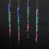 5.25 GLASS MULTI COLOR ICICLE ORNAMENTS 12PC. - Christmas Ornament