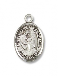 Sterling Silver St. Elizabeth of the Visitation Pe Sterling Silver Lite Curb Chain