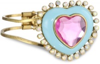Betsey Johnson Candy Land Heart Hinged Bangle Bracelet Betsey Johnson Candy Land Heart Hinged Bangle Bracelet