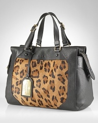 Lauren Ralph Lauren tackles the textured trend with this leather and calf hair satchel, designed for tactile allure and practical accessorizing. Lauren Ralph Lauren tackles the textured trend with this leather and calf hair satchel, designed for tactile allure and practical accessorizing.