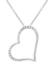 Effy Jewlery 14K White Gold Diamond Heart Pendant, .49 TCW Effy Jewlery 14K White Gold Diamond Heart Pendant, .49 TCW