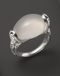 Milky quartz and rainbow moonstone add delicate glamour to sterling silver. From the John Hardy Kali Collection. Milky quartz and rainbow moonstone add delicate glamour to sterling silver. From the John Hardy Kali Collection.