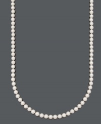 A single layer of elegance, or double the fun! This long strand by Belle de Mer highlights grade A+, cultured freshwater pearls (7-1/2-8 mm) and a 14k gold clasp. Approximate length: 36 inches. A single layer of elegance, or double the fun! This long strand by Belle de Mer highlights grade A+, cultured freshwater pearls (7-1/2-8 mm) and a 14k gold clasp. Approximate length: 36 inches.