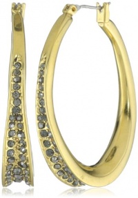 Kenneth Cole New York Urban Nero Pave Oval Hoop Earrings Kenneth Cole New York Urban Nero Pave Oval Hoop Earrings
