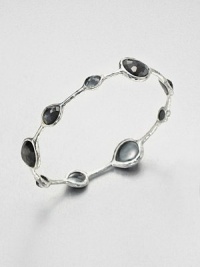 From the Wonderland Collection. Beautifully faceted hematite doublets in various sizes set in hammered sterling silver. Hematite doubletSterling silverDiameter, about 2Slip-on styleImported From the Wonderland Collection. Beautifully faceted hematite doublets in various sizes set in hammered sterling silver. Hematite doubletSterling silverDiameter, about 2Slip-on styleImported