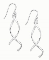 Twist & shine. Studio Silver's pretty drop earrings are crafted in sterling silver. Approximate drop: 2-1/2 inches. Twist & shine. Studio Silver's pretty drop earrings are crafted in sterling silver. Approximate drop: 2-1/2 inches.