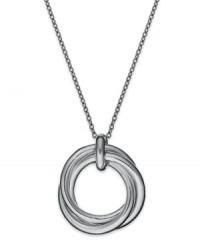 Eternally stylish. Giani Bernini's simple knot pendant complements any look. Crafted in sterling silver. Approximate length: 18 inches. Approximate drop: 1 inch. Eternally stylish. Giani Bernini's simple knot pendant complements any look. Crafted in sterling silver. Approximate length: 18 inches. Approximate drop: 1 inch.