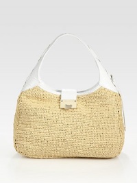 EXCLUSIVELY AT SAKS. From the 24:7 Collection. Woven raffia pairs with leather in a slouchy hobo silhouette.Top handle, 7¾ dropFlap-lock closureOne inside zip pocketCotton lining15½W X 10¾H X 6DMade in Italy EXCLUSIVELY AT SAKS. From the 24:7 Collection. Woven raffia pairs with leather in a slouchy hobo silhouette.Top handle, 7¾ dropFlap-lock closureOne inside zip pocketCotton lining15½W X 10¾H X 6DMade in Italy