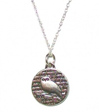 Kevin N Anna Studio Sterling Silver SMALL Pendant Necklace with Etched OWL Celebrates WISDOM Kevin N Anna Studio Sterling Silver SMALL Pendant Necklace with Etched OWL Celebrates WISDOM