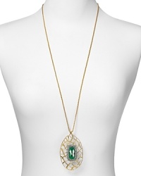 Nod to the perennially chic pendant trend with this Alexis Bittar necklace. A cool combination of color, texture and sparkle, it's a wholly modern take on a jewel box staple. Nod to the perennially chic pendant trend with this Alexis Bittar necklace. A cool combination of color, texture and sparkle, it's a wholly modern take on a jewel box staple.