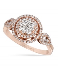 Simply stunning. Le Vian's circle ring, set in 14k rose gold, puts forth a radiant display of round-cut diamonds (5/8 ct. t.w.) for an elegant touch. Size 7. Simply stunning. Le Vian's circle ring, set in 14k rose gold, puts forth a radiant display of round-cut diamonds (5/8 ct. t.w.) for an elegant touch. Size 7.