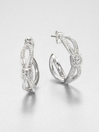 EXCLUSIVELY AT SAKS.COM. A brilliant piece in a classic design with a openwork design. CrystalsRhodium-plated brassLength, about 1Post backImported EXCLUSIVELY AT SAKS.COM. A brilliant piece in a classic design with a openwork design. CrystalsRhodium-plated brassLength, about 1Post backImported