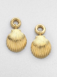 A glamorous, goldplated design featuring a timeless shell pendant.16k goldplatedLogo post backPendant width, 0.75Drop, 1.25Imported A glamorous, goldplated design featuring a timeless shell pendant.16k goldplatedLogo post backPendant width, 0.75Drop, 1.25Imported
