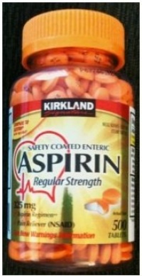Kirkland Enteric Coated Aspirin 325 mg Tablets - Regular Strength( 500 count) - Compare to the Active Ingredients in Ecotrin Kirkland Enteric Coated Aspirin 325 mg Tablets - Regular Strength( 500 count) - Compare to the Active Ingredients in Ecotrin