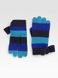 Bold stripes and cheery bows lend a glam touch to these toasty wool gloves.7 longMerino woolDry cleanImported Bold stripes and cheery bows lend a glam touch to these toasty wool gloves.7 longMerino woolDry cleanImported