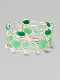 From the Scultura Collection. Polished sterling silver is dotted with shapes of luminous mother of pearl cabochon.Mother of pearl cabochon Sterling silver Diameter, about 2½ Imported From the Scultura Collection. Polished sterling silver is dotted with shapes of luminous mother of pearl cabochon.Mother of pearl cabochon Sterling silver Diameter, about 2½ Imported