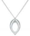 Sleek and stylish. An upside-down teardrop adorns this pretty long necklace by Giani Bernini. Crafted in sterling silver. Approximate length: 30 inches. Approximate drop: 2-1/4 inches.