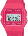 Casio F91WC-4A Unisex Classic Chronograph Alarm LCD Digital Watch (Pink)