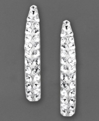 Hoop earrings that stun. Kaleidoscope adds crystals with Swarovski Elements to this traditional pair of earrings, to give them that ultra-glam look. Crafted in sterling silver. Approximate drop: 9/10 inch. Hoop earrings that stun. Kaleidoscope adds crystals with Swarovski Elements to this traditional pair of earrings, to give them that ultra-glam look. Crafted in sterling silver. Approximate drop: 9/10 inch.
