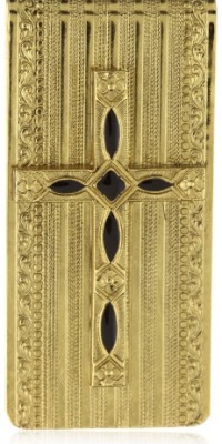 The Vatican Library Collection Gold-Tone and Onyx Colored Cross Money Clip The Vatican Library Collection Gold-Tone and Onyx Colored Cross Money Clip