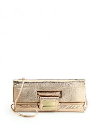 THE LOOKRemovable crossbody strapFold-over open topMagnetic tab-and-loop closureFront golden logo buckleOne outside zip pocket under the flapTwo inside open pocketsOne inside zip pocketInside logo detailTHE MEASUREMENTCrossbody strap, 24 drop6½W X 5½H X 2½DTHE MATERIALSuedeFully linedORIGINImported THE LOOKRemovable crossbody strapFold-over open topMagnetic tab-and-loop closureFront golden logo buckleOne outside zip pocket under the flapTwo inside open pocketsOne inside zip pocketInside logo detailTHE MEASUREMENTCrossbody strap, 24 drop6½W X 5½H X 2½DTHE MATERIALSuedeFully linedORIGINImported
