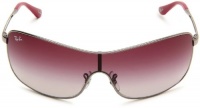 New Ray Ban RB3466 004/4Q Shield Gunmetal/Violet Gradient Lens 35mm Sunglasses New Ray Ban RB3466 004/4Q Shield Gunmetal/Violet Gradient Lens 35mm Sunglasses