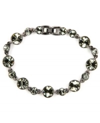 Polished sparkle. Givenchy's mixed metal hematite-plated bracelet features black glass stones. Approximate length: 7-3/8 inches. Polished sparkle. Givenchy's mixed metal hematite-plated bracelet features black glass stones. Approximate length: 7-3/8 inches.