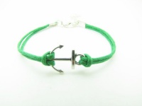Antique Vintage Silver Small Anchor Bracelet with Green Rope Adjustable Cuff Bracelet Vintage Bracelet 992s Antique Vintage Silver Small Anchor Bracelet with Green Rope Adjustable Cuff Bracelet Vintage Bracelet 992s