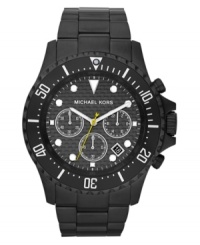 This classic chronograph watch from Michael Kors' Everest collection flaunts a sporty design with a pop of yellow color. This classic chronograph watch from Michael Kors' Everest collection flaunts a sporty design with a pop of yellow color.