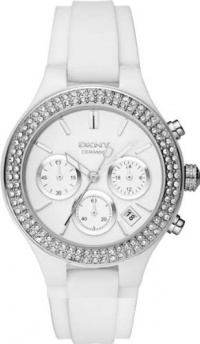 DKNY Ceramic Chronograph White Dial Women's watch #NY8185 DKNY Ceramic Chronograph White Dial Women's watch #NY8185