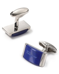 A splash of bright blue gives your polished shirting an extra touch of sophistication with these fine cufflinks, perfect for the office and even better after hours.