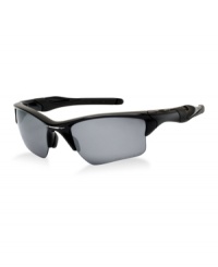 Oakley Half Jacket in polished black is essential gear for world-class athletes, and version 2.0 sculpts performance, protection and comfort with a new dimension of style. This interchangeable lens design lets you adapt your vision to the environment while giving you the premium clarity and protection of High Definition Optics® (HDO®). Oakley HDPolarized lenses in black iridium block performance-killing glare. The sculpturally entwined Unobtainium® earsock update enhances non-slip performance and comfort. Oakley Half Jacket in polished black is essential gear for world-class athletes, and version 2.0 sculpts performance, protection and comfort with a new dimension of style. This interchangeable lens design lets you adapt your vision to the environment while giving you the premium clarity and protection of High Definition Optics® (HDO®). Oakley HDPolarized lenses in black iridium block performance-killing glare. The sculpturally entwined Unobtainium® earsock update enhances non-slip performance and comfort.