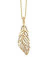 You'll flock to this luxe pave feather necklace glittering with cubic zirconia in a rich 18k gold vermeil setting.