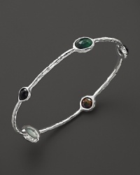 Gemstone doublets of color backed mother-of-pearl and hand-faceted clear quartz set in sterling silver. From Ippolita's Forest Wonderland collection. Gemstone doublets of color backed mother-of-pearl and hand-faceted clear quartz set in sterling silver. From Ippolita's Forest Wonderland collection.